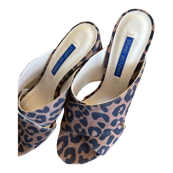 Stuart Weitzman galene crisscross slide tiger print sandal - Picture 7 of 11